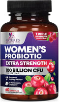 Probiotics for Women - Probiotic Blend 100 Billion CFU Per Serving - Women's Probiotic for Targeted Vaginal & Digestive Health Support - 16 Strains, Cranberry, Prebiotics - Bottled USA - 60 Capsules