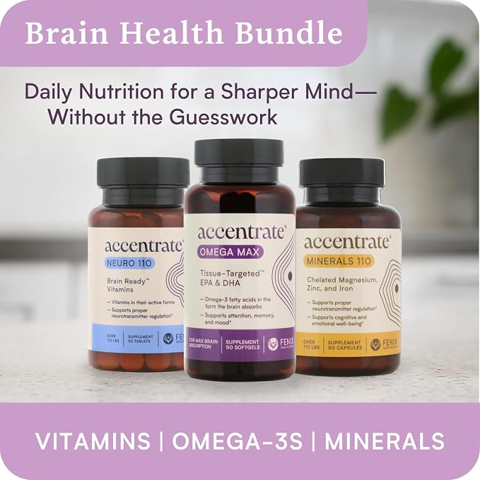 Omega Max w/LYSOVETA LPC | EPA & DHA Supplements for Brain & Retina Health | Focus, Attention, Memory, Mood & Vision | 6X Higher Absorption Than Fish Oil | High Potency Omega-3 LPC-DHA