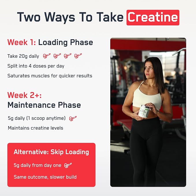 SteelFit Creapure Pure Creatine Monohydrate Powder for Men & Women, Watermelon - Flavored Creatine Gym Workout Supplements for Lean Muscle Gain, Brain Health & Strength Building - 30 Servings