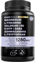 12-in-1 Sleep Support Capsules - Melatonin-Free and Non-Habit Forming Sleep Supplement with a Balanced Blend of Magnesium, Ashwagandha, L-Tryptophan, Valerian Root, GABA and 5-HTP (90 Capsules)
