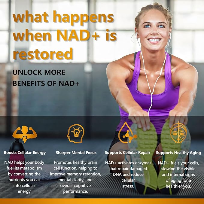NAD Supplement 1500mg - Liposomal NAD+ Nicotinamide Riboside with Resveratrol, NAD Plus Boosting - Support Cellular Health, Stamina & Healthy Aging for Women & Men- 120 Capsules