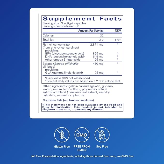 Pure Encapsulations VisionPro EPA/DHA/GLA | Supports Natural Tear Production and Retention of Eye Moisture* | 90 Softgel Capsules