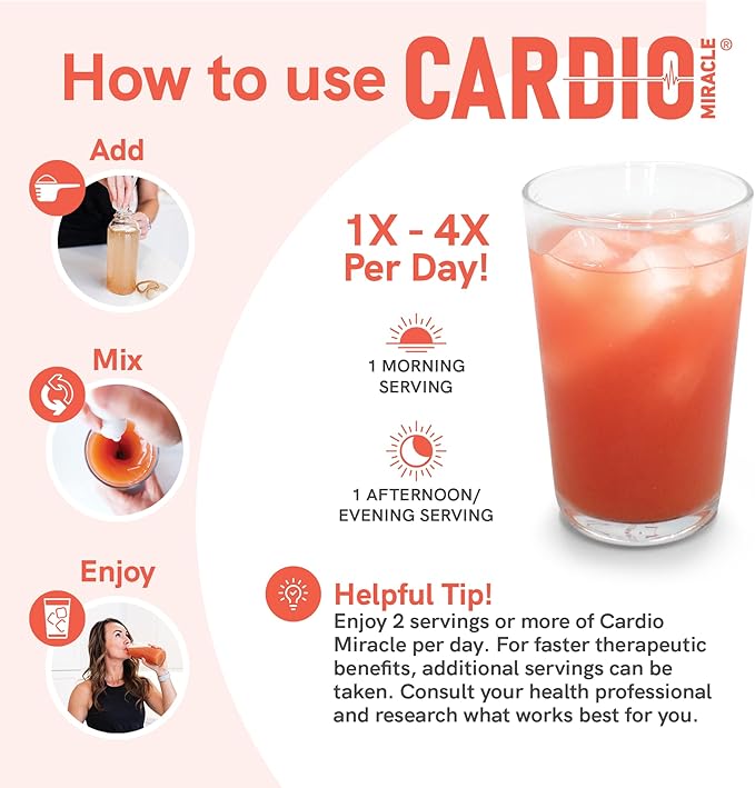 Cardio Miracle Nitric Oxide Supplement 90 Servings - Beet Root Powder with L-Arginine to Support Circulation, Blood Flow, Energy, Endurance, Stamina & Heart Health for Men and Women