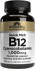 Windmill B-12 1000 Mcg Tabs 100's Windmill *New Quick-melt*, Assorted