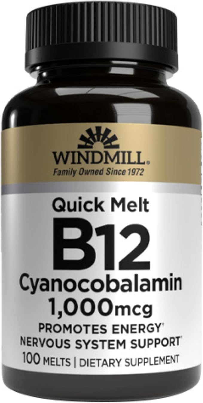 Windmill B-12 1000 Mcg Tabs 100's Windmill *New Quick-melt*, Assorted