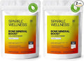 Sparkle Wellness FORTIBONE Bioactive Collagen Peptides | Collagen Powder Supplement with Nutra C Buffered Vitamin C for Bone Health | Bone Mineral Boost (No Flavor) [30 Serves] (Pack of 2)