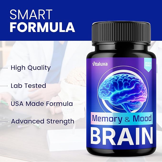 (2 Pack) Brain Memory and Mood Capsules, Memory & Mood Brain Capsulas Supplement, Brain Health & Loss Support Pills, Cleansing Double Clean Pastillas, Advanced Wellness Nootropic Pills Reviews (120ct)