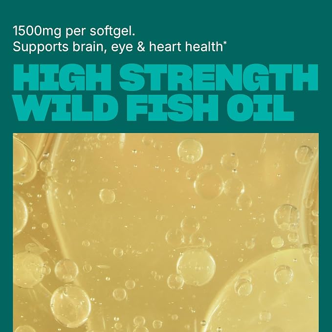 Swisse Wild Fish Oil Omega 3 Supplements for Women and Men | EPA DHA Fish Oil Supplements | Odorless - Helps Support Brain, Eye and Heart Health | High Strength 1500 mg | 400 Softgel Pills