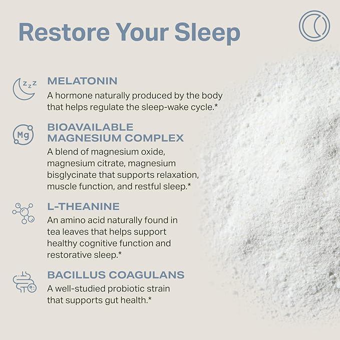Proper, The Blues Sleep Aid – Nutrient-Dense Superfood Powder with + Melatonin, Magnesium, L-Theanine, GABA, Valerian Root & Tart Cherry – Calm Supplement for Nighttime Relaxation & Sleeping
