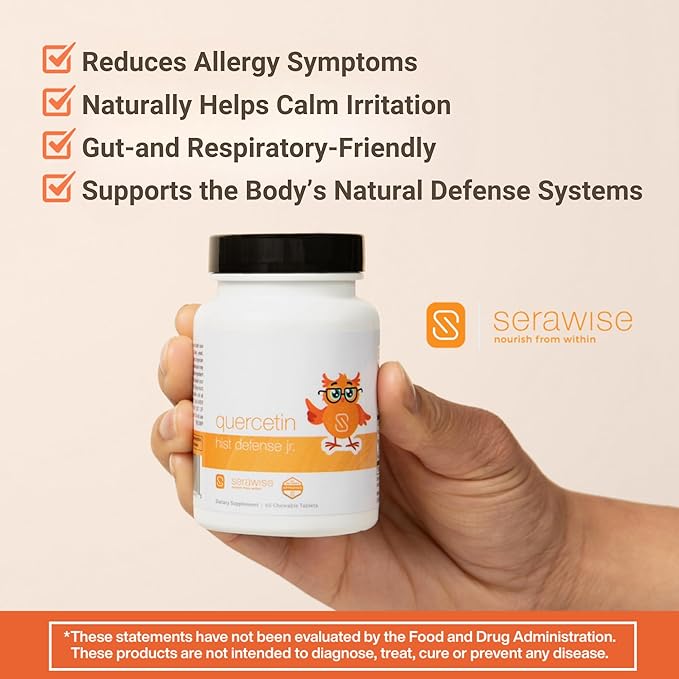 Quercetin Hist Defense Jr. By Dr. Ana Maria Temple | Natural Seasonal Support for Kids | With Quercetin, Stinging Nettle, Bromelain, NAC and Vitamin C | 60 Chewable Tablets
