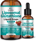 Liposomal Glutathione Supplement Liquid Drops, 5-in-1 Ultra Strength L-Glutathione 1750mg w. Milk Thistle Vitamin C NAC Alpha Lipoic Acid for Skin Whitening Liver Detox Antioxidant Immune Brain Health
