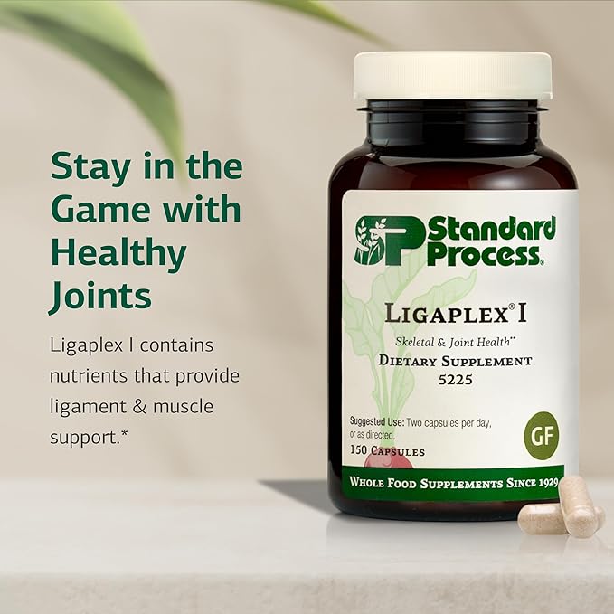 Standard Process Ligaplex I - Joint Support Supplement for Ligament & Cartilage Health - Bone Strength Support - Non-Soy, Gluten-Free & Non-Dairy - 150 Capsules