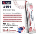 NATURE TARGET Probiotics-for-Women Prebiotics-and-Probiotics-Powder, 100-Billion-CFUs 45-Day-Supply, Women's-Probiotic with D-Mannose and Cranberry for Urinary Tract/Gut/Digestive Health