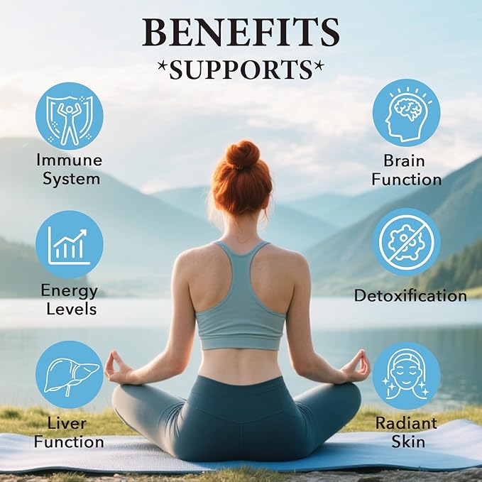 Liposomal Glutathione Softgels, Enhanced Absorption - Liposomal Delivery, Active Form L-Glutathione, Cellular, Immune Function & Liver Detox, Rich in Antioxidant Formula, Gluten Free, 60 Softgels