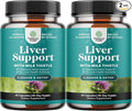Natures Craft Liver Cleanse Detox & Repair 2 Pack Bundle - Herbal Liver Support Milk Thistle Supplement - Silymarin Milk Thistle Supplements with Dandelion Root, Choline, Beetroot & Artichoke Extract
