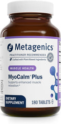 Metagenics MyoCalm Plus - Muscle Relaxation & Stress Support with Passionflower, Valerian, Lemon Balm, Magnesium & Calcium - Supports Sleep Quality - Non-GMO, Gluten-Free, Vegetarian - 180 Tablets