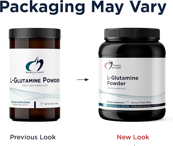 Designs for Health L Glutamine Powder - 3000mg Amino Acids Supplement to Support Muscle Recovery, Digestive, Immune + Gut Health - Non-GMO + Gluten Free Easy Drink Mix (166 Servings / 500g)