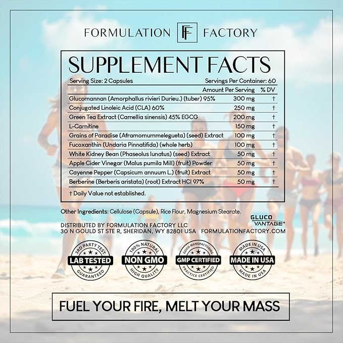 Formulation Factory Melt Mode 10-in-1 Metabolic Health & Energy Support | Green Tea, L-Carnitine, CLA, Glucomannan & More | Helps Support Appetite & Metabolism Balance | 360 Count (Pack of 3)
