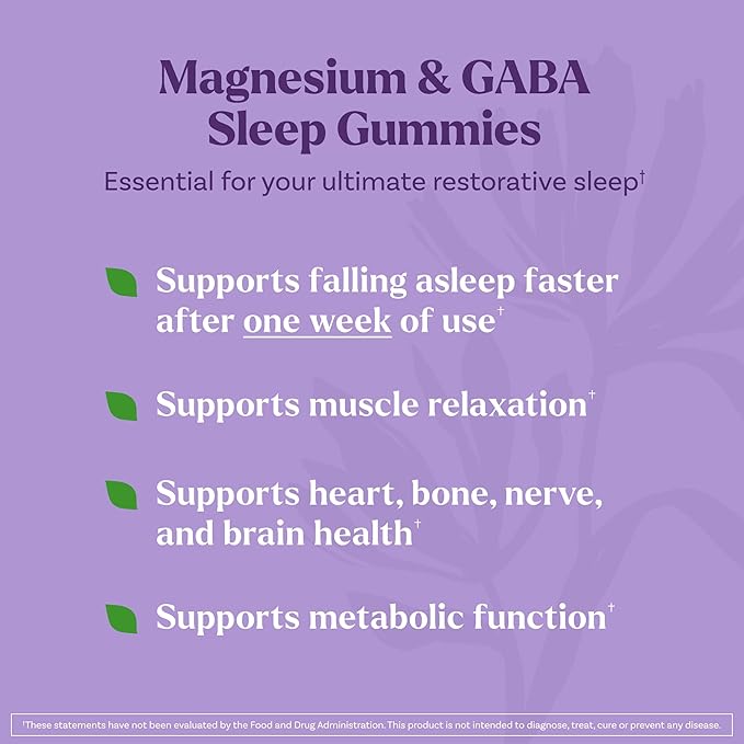 Natrol Sleep & Restore Magnesium Glycinate Blend Gummies,Magnesium for Sleep Aids for Adults,Melatonin-Free,Cherry Flavored,30 Day Supply,(Pack of 2)