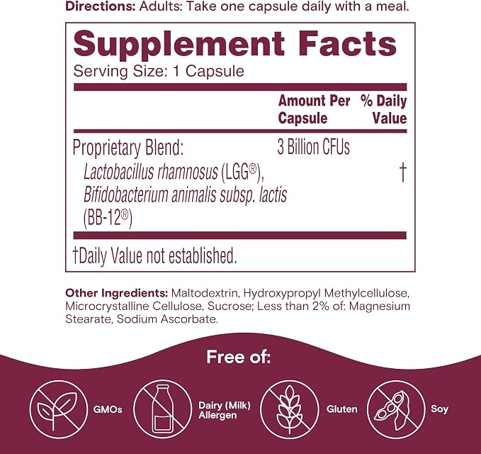 Phillips' Colon Health Daily Probiotic Capsules, 4-in-1 Symptom Defense to Help Defend Against Occasional Gas, Bloating, Constipation, and Diarrhea, Daily Supplement, 90 Count