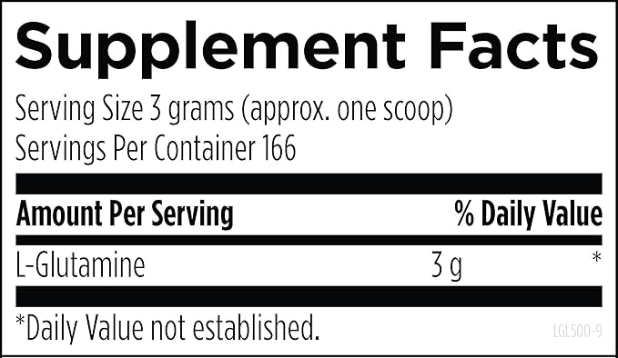 Designs for Health L Glutamine Powder - 3000mg Amino Acids Supplement to Support Muscle Recovery, Digestive, Immune + Gut Health - Non-GMO + Gluten Free Easy Drink Mix (166 Servings / 500g)