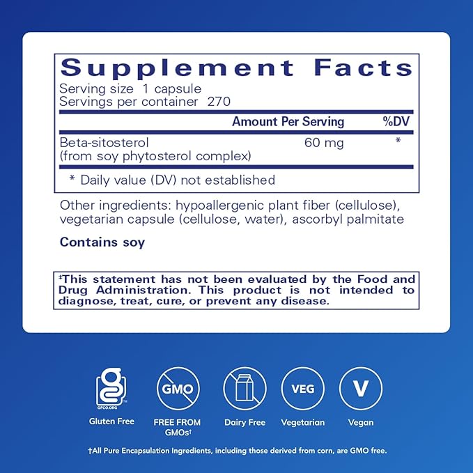 Pure Encapsulations Beta-Sitosterol | Supplement for Urinary Flow and Health* | 270 Capsules