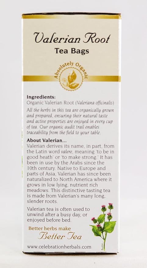 Celebration Herbals Tea Valerian Root Organic -- 24 Herbal Tea Bags
