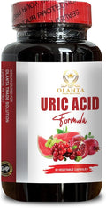 Natural URIC Acid Formula - Uric Acid Advanced Formula, Uric Acid Flush, Tart Cherry Extract Capsules, Immunity Support, Milk Thistle - 1 Bottle