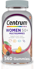 Centrum MultiGummies for Women 50 Plus, Multivitamin/Multimineral Supplement with Vitamins D3, E, B6, and B12, Assorted Fruit Flavor - 140 Count
