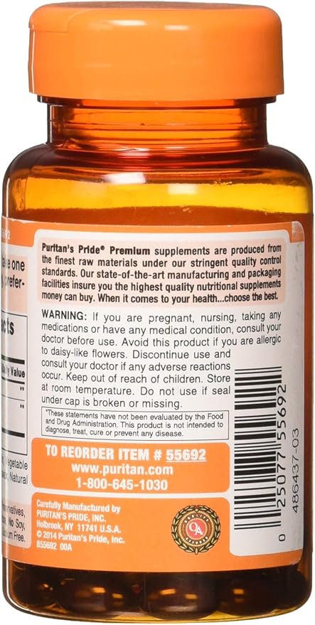 Puritan's Pride Zeaxanthin 4mg with Lutigold™ Lutein 10mg Carotenoids, Dietary Supplement for Healthy Eyes and Vision, 60 Easy-to-Swallow Rapid Release Softgels (Pack of 2)