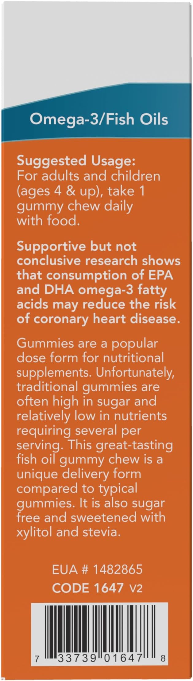 Now Supplements, Omega-3 Fish Oil Gummy Chews, Passion Fruit Flavor, 36 Gummy Chews