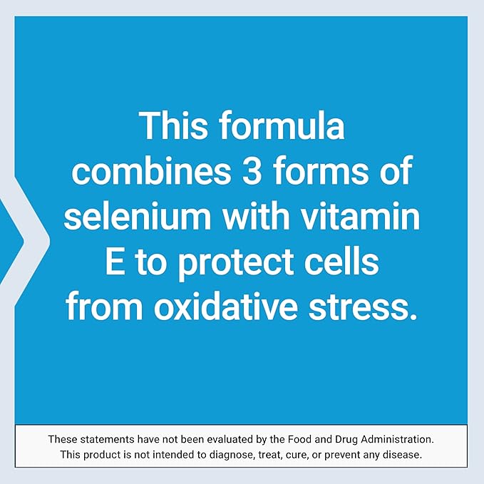 Life Extension Super Selenium Complex, 200 mcg – 3 Forms of Selenium, Vitamin E – Cellular Health & Longevity Support – Gluten-Free, Non-GMO, Vegetarian, 1 Daily – 100 Capsules