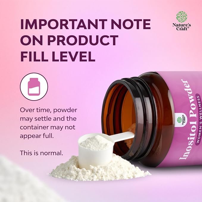 Premium Inositol Powder - Fertility Support Supplement - Restore Hormone Balance & Clarity - Provides Ovarian Support - USP Grade Inositol Supplement for Women - Mood Booster - 250g - 3 Pack