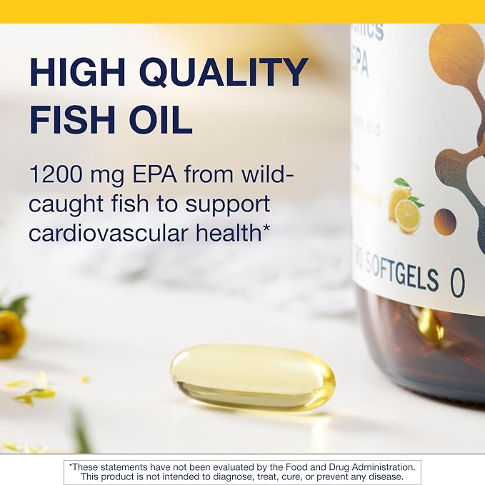 Metagenics OmegaGenics Fish Oil EPA 1200 - High Potency Omega-3 Supplement - Supports Heart, Brain & Immune Health* - Sustainably Sourced, Burpless Formula - Non-GMO, Gluten-Free - 90 Softgels