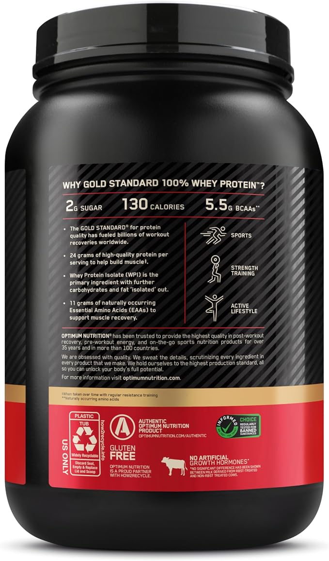 Optimum Nutrition New Flavor Gold Standard 100% Whey Protein Powder, S'Mores, 2 Pound (Pack of 1) (Packaging May Vary)