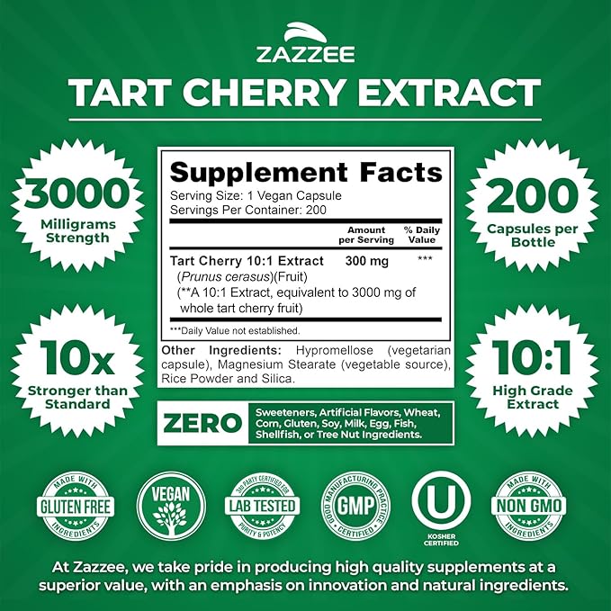 Zazzee Kidney Bladder & Urinary Tract Support Bundle | Super Concentrated Tart Cherry Extract Capsules Plus D Mannose with Cranberry Probiotics for Women | Non-GMO Vegan & ISO Lab Tested
