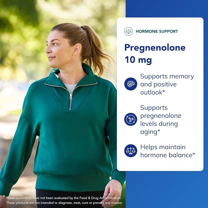 Pure Encapsulations Pregnenolone 10 mg - Support Memory & Hormone Balance* - Hormone Precursor - Gluten Free & Non-GMO - 60 Capsules