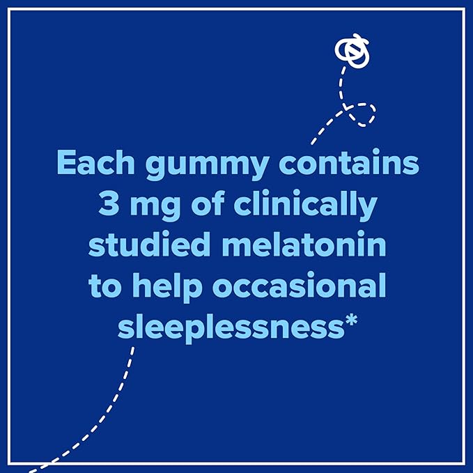 Zarbee's Melatonin Gummies 3mg Sleep Supplement to Promote Peaceful Sleep,Natural Mixed Fruit Flavor,Adults Gummy Age 12 Up,60 Count (Pack of 2)