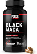 Force Factor Black Maca Root Vitality Supplement for Men with Superior Absorption and Power, Natural Maca Negra Extract, Fundamentals Series, 1000mg, 60 Capsules