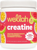 Wellah Creatine for Women - Creatine Monohydrate with Dandelion & Cranberry Extract (50 Servings, Guava Passionfruit)