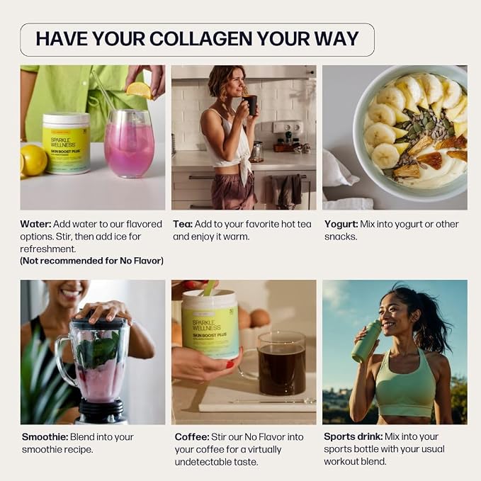 Sparkle Wellness Marine Skin Boost Plus (No Flavor) [50-Serves] | Collagen Powder Supplement with Marine-derived VERISOL Bioactive Hydrolyzed Collagen Peptides, Vitamin C & Hyaluronic Acid