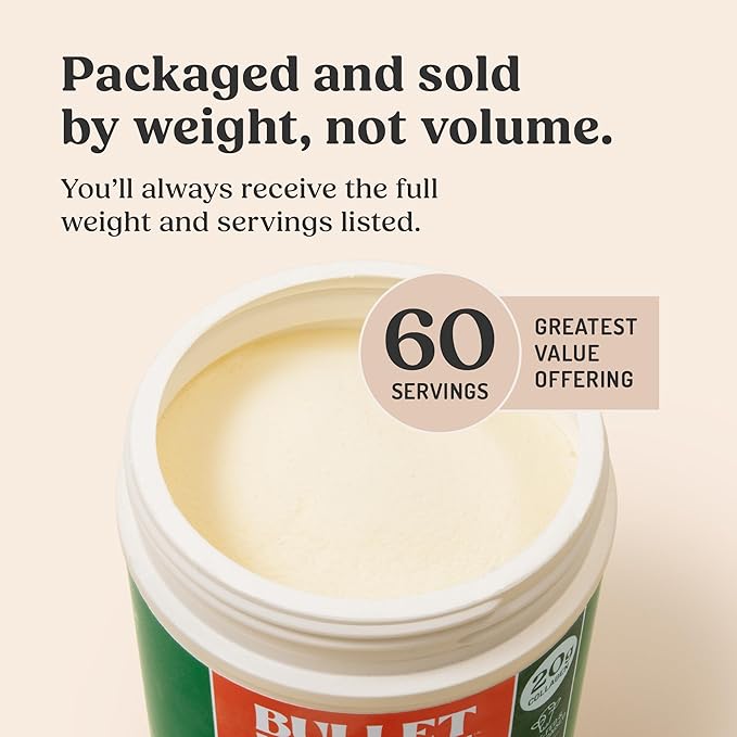 Bulletproof Unflavored Collagen Peptides Powder, 42.3 Ounces, Grass-Fed Collagen Protein and Amino Acids for Skin, Bones and Joints
