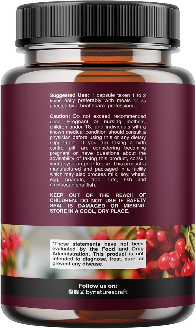 Advanced Kidney Support Supplement - Kidney Cleanse Detox & Repair Cranberry Extract Capsules with Uva Ursi, Stinging Nettle & Astragalus for Kidney health - Urinary Tract Health - 120 Count