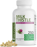 Bronson Milk Thistle Silymarin Marianum & Dandelion Extract Liver Health Support, Antioxidant Support, Detox, 250 Capsules