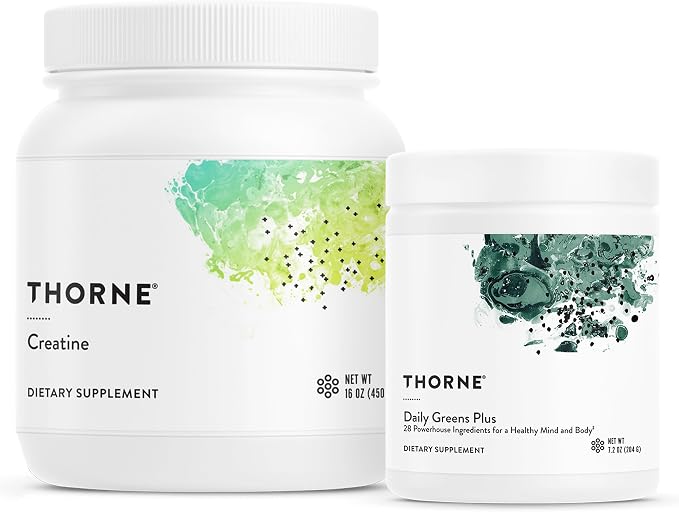 THORNE - Performance & Vitality Bundle - Creatine & Daily Greens - 30 to 90 Servings