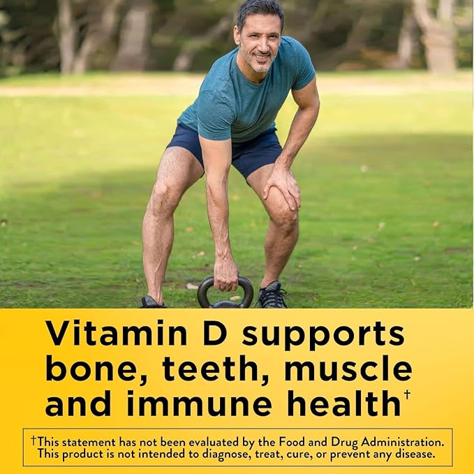 Nature Made Vitamin D3 K2, 5000 IU (125 mcg) Vitamin D, Dietary Supplement for Bone, Teeth, Muscle and Immune Health Support, 30 Softgels, 30 Day Supply - Pack of 2
