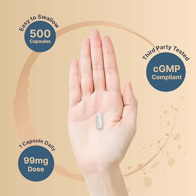 Potassium Citrate Supplement 99mg, 500 Capsules | Chelated Mineral Supplements – Essential Mineral Electrolyte – Non-GMO, Gluten Free