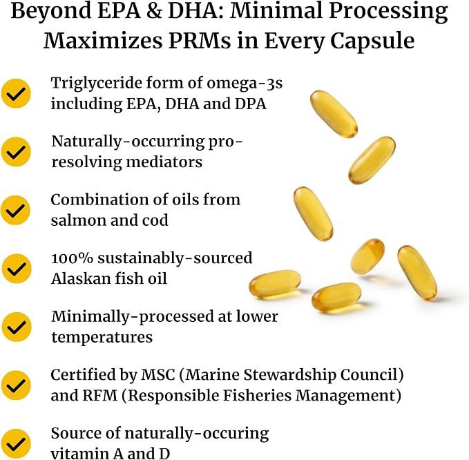 BIG BOLD HEALTH Omega-3 Rejuvenate Wild Alaskan Fish Oil Supplement with PRMs ⎹ EPA, DHA, & DPA Fatty Acids ⎹ Vitamins A and D to Support Immune Balance & Brain Wellness (120 Softgels)