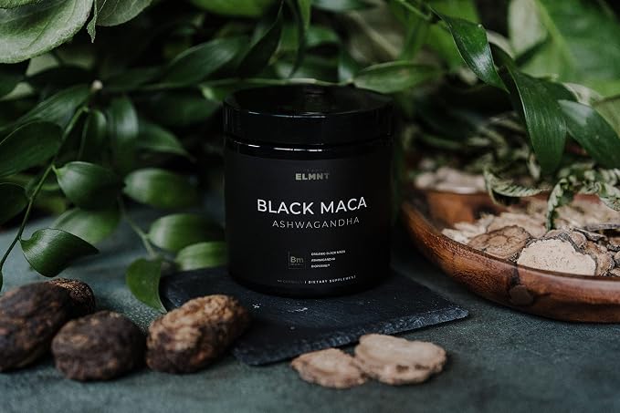40x Strength Organic Black Maca Root w. Ashwagandha - #1 Highest Potency Black Maca Root Capsules for Men Supplement 40:1 Extract - 100% Pure Maca Peruana Gelatinized Maca Root Powder Pills