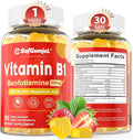 Vitamin B1(Benfotiamine) Gummies 500mg – B1 B6 B12 Vitamins with Magnesium for Energy Metabolism, Healthy Nervous System – Chewable B Complex for Adults & Kids - Vegan, Sugar Free, 60 Ct